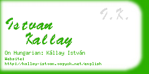 istvan kallay business card