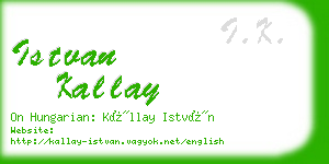 istvan kallay business card